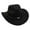Black, variant on Wide Brim Hat Hiking Camping Teens Performance Cap Casual Western Cowboy Hat Navy Blue