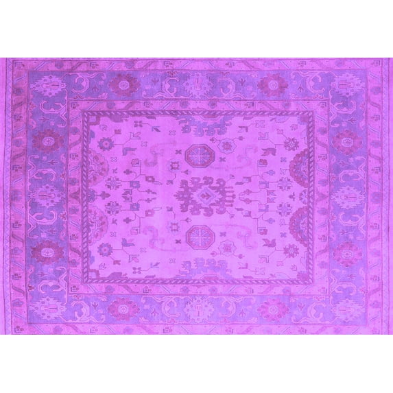 Ahgly Company Indoor Rectangle Oriental Purple Industrial Area Rugs, 5' x 7'