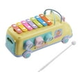thumbnail image 3 of Muslady 7-Key Educational Musical Xylophone Toy for Toddlers 6 Months+, PP Material Cartoon Bus-Shaped with Mallet, Yellow/Blue Optional, Early Learning Instrument for Kids, 30*16*10cm Size, 3 of 6