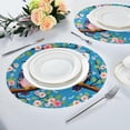 thumbnail image 6 of 1PC Place Mats Owls on Floral Branch Round Placemat Heat-Resistant Placemats Dining Table Mat Circle Shape 15.4" for Kitchen/Dinner/Party/Restaurant Home Decor Gifts, 6 of 7