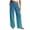 Blue, variant on Wide Leg Pants for Women Tie High Waist Airy Crinkle Fabric Gradient Beach Lounge Trousers,Sizes S-2XL