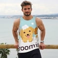 thumbnail image 6 of KLL Cute Dog In Bathtub1 Print Men's Muscle Gym Workout Stringer Tank Tops Bodybuilding Fitness T-Shirts Tank Tops Men-3X-Large, 6 of 7