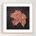 thumbnail image 2 of Rain on a Maple leaf - Photography Autumn Nature Botanical Water Scenic Minimalist Unframed Wall Art Print 8 x 8 inches, 2 of 9