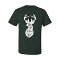 thumbnail image 2 of Deer Rose Animal Lover Men's Graphic T-Shirt, Forest Green, X-Large, 2 of 3