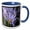Blue/White, variant on 3drose, Purple English Aster Flowers, 11oz Magic Transforming Mug
