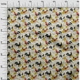thumbnail image 3 of oneOone Cotton Flex Yellow Fabric Birds Rooster Sewing Material Print Fabric By The Yard 40 Inch Wide, 3 of 5