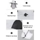 thumbnail image 4 of Sombrero de pesca, sombrero de sol con protección UV, sombrero de cubo de ala ancha para hombre (gris claro)., 4 of 7
