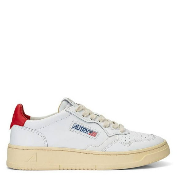 Autry Men's Red Medalist Low-Top Sneakers, Brand Size 42 ( US Size 9 )