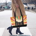thumbnail image 4 of FORMRS Canvas Laptop Tote Bag for Women with 15.6" Computer Compartments Shoulder Handbag, Colorful Black Cat, 4 of 7