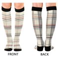 thumbnail image 4 of FORMRS Womens Knee High Socks Casual Long Thick Travel Daily Wear, 2 Pairs, Beige Plaid Pattern, 4 of 6