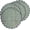 Basil Green, variant on Dark Salmon Bo-ho Round Place Mat Double Layer Floral Cotton Washable Placemats 15" Round Embroidery Block Print Table Mat (Pack of 4-15 Inch Round)