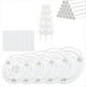 thumbnail image 1 of Juego de 40 Varillas de Plástico para Pasadores de Pastel, Varillas de Soporte para Pasteles de 4, 6, 8, 10, 12 Pulgadas y 15 Apilamiento de Pasteles Transparentes, 1 of 8