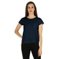 thumbnail image 1 of Inkmeso Solid Short Sleeve Basic T-Shirt For Womens Patch Pocket Casual Summer Basic Top, 1 of 7