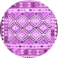 thumbnail image 1 of Ahgly Company Indoor Round Southwestern Purple Country Area Rugs, 6' Round, 1 of 4