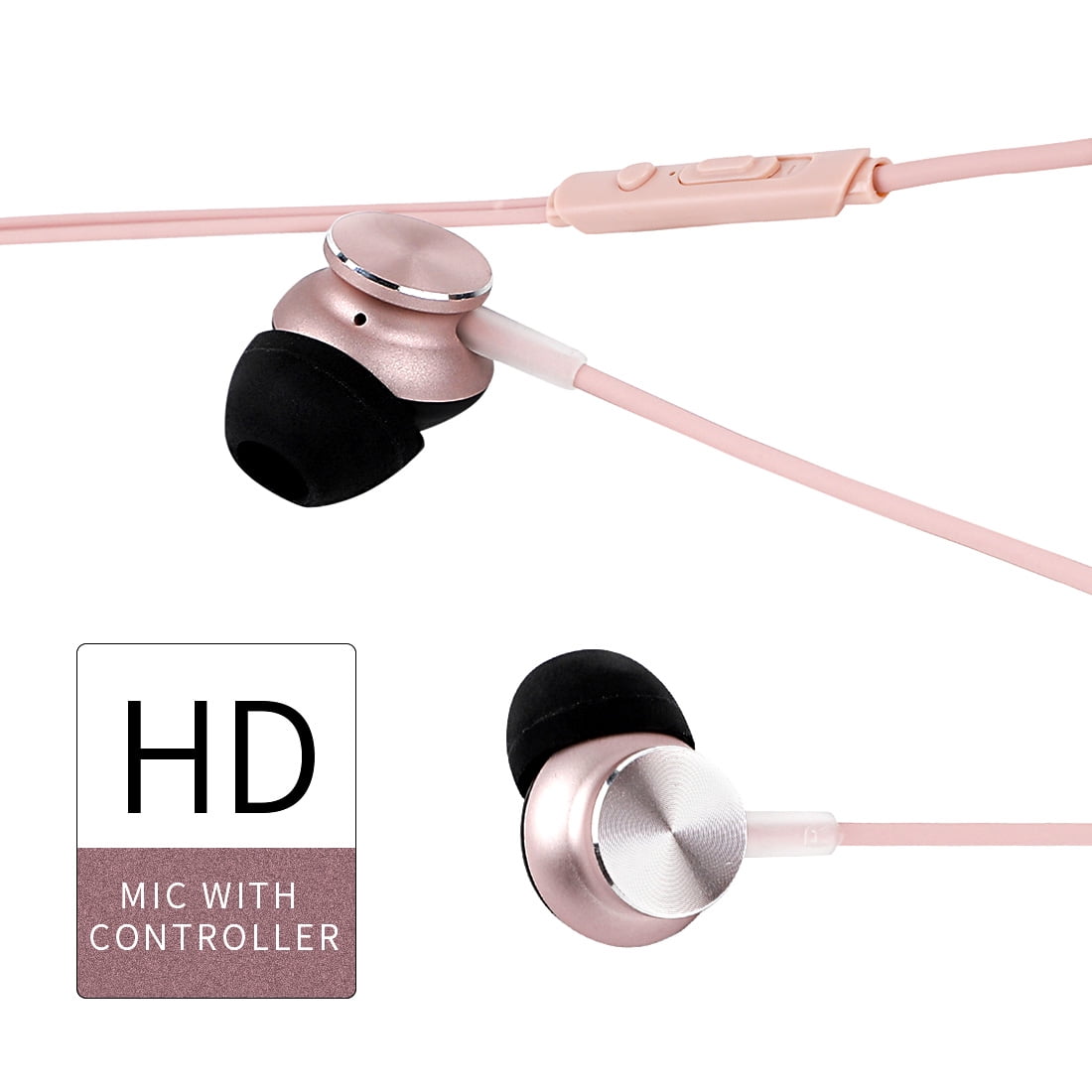 Metal Miniso Headphone With Mic MINISO CD Pattern Hi-Fi Stereo In