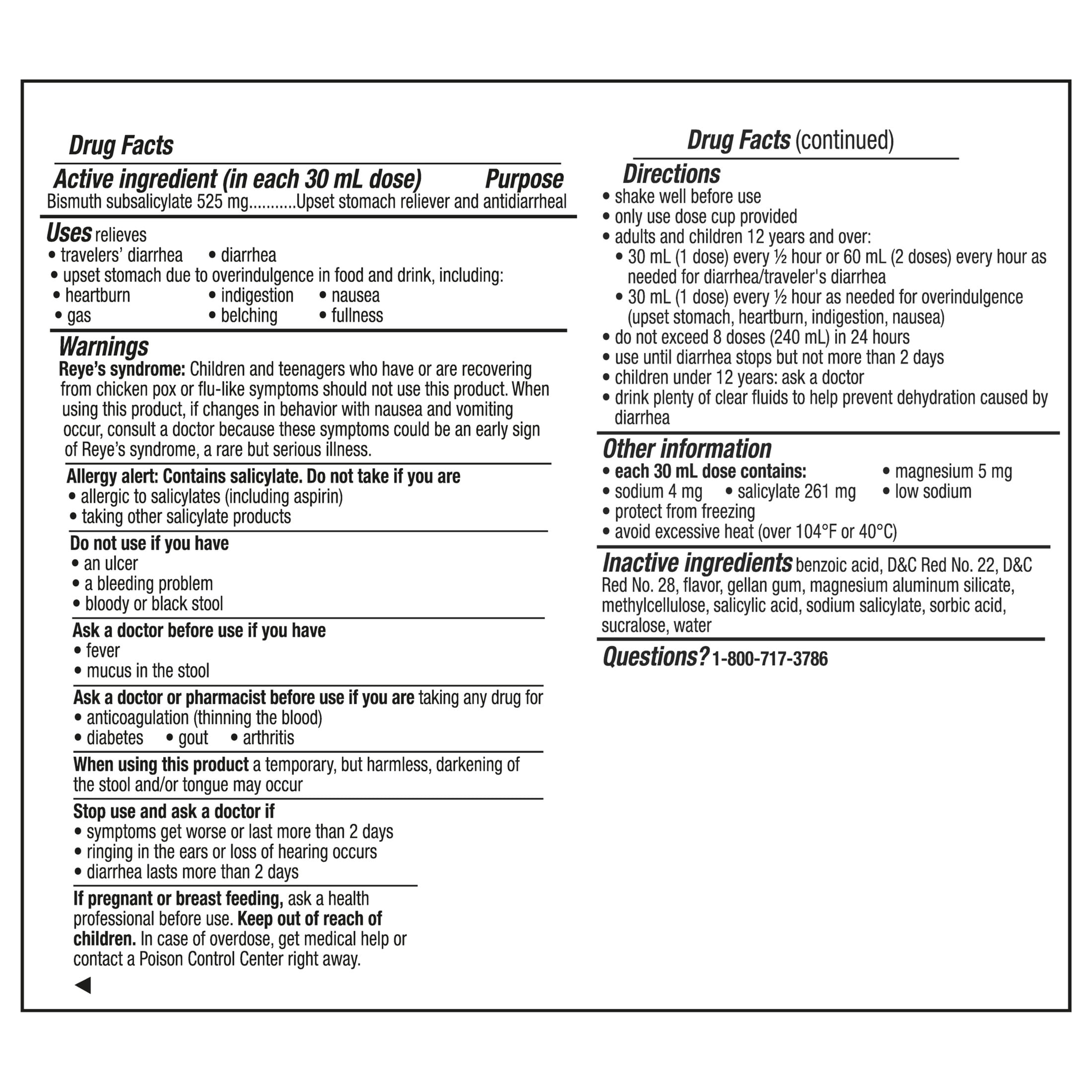 Pepto Bismol Liquid, Upset Stomach Relief, Stomach Relief, Anti-Diarrheal, 16 Fl oz