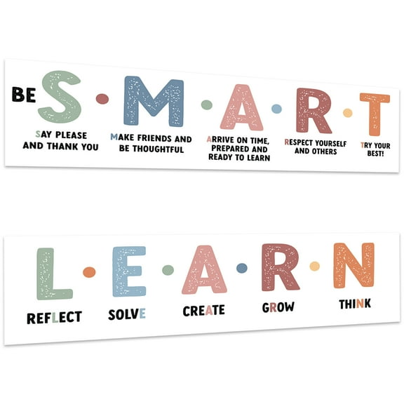 Koyal Wholesale In This Classroom We Learn Banner Sign for Teachers, Door, Wall Decor, Baho Motivational, 2-Pk