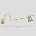 thumbnail image 5 of Single Light Articulated Stilnovo Style Sconce Mid-Century Modern Brass Wall Lamp, 5 of 6