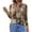Khaki, variant on Long Sleeve Polo Shirts for Women Business Workl Polo Shirts Golf V Neck Collared Shirts Fall Fashion Geometric Print Loose Fit Button Up Tees Shirts Sky Blue M