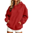 thumbnail image 2 of Otntypg Womens Oversized Hoodies Lightweight Casual Fall Hooded Pullover Sweatshirts Trendy Fall Long Sleeve Pullover Hoodie Tops with Pocket, 2 of 7