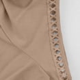 thumbnail image 4 of XUNKUSGA Maxi Dresses for Women Fashion Hollow Out Crewneck Short Sleeve Women's Dresses Loose Soft Cotton Linen Wedding Guest Dress with Pockets,Brown,S, 4 of 8
