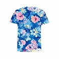 thumbnail image 5 of Yuwull Tops For Women Womens Tops Casual Women Fashion Summer Sexy Printed Regular Women Short Sleeves Round Neck Summer Tops For Women 9M, 5 of 5