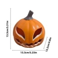thumbnail image 3 of Opehuo Halloween Pumpkin Lantern Decor with Spooky Face-Plastic Hollowed-out Pumpkin Lights Statue for Front Porch,Party,Front Door,Vintage Classic Pumpkin Lights For Fireplace Mantle,H, 3 of 6