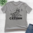 thumbnail image 2 of Kids Caturn Shirt, Youth Kids Boy Girl T-Shirt, Cat T-shirt, Kitten Shirt, Cat Lover Shirt, Dark Heather Gray, Medium, 2 of 4