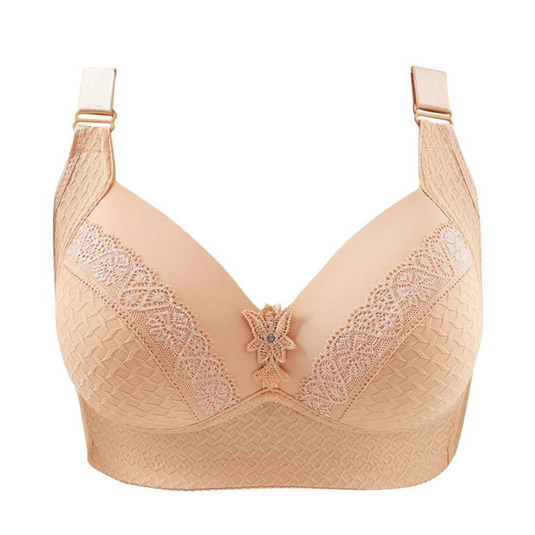 Bigersell Full-Coverage Wirefree Bra Women Embroidered Lace