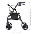 thumbnail image 7 of NOVA Medical Products 20 Zoom Rolling Walker, Black, 7 of 7