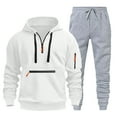 thumbnail image 4 of DHFJKG Mens Tracksuit 2 Piece Set Jogging Sweat Track Suits Quarter Zip Hooded Sweatshirt With Joggers Ankle-Tied Pants Sportswear Athleisure Soft Outfit, 4 of 4