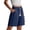 Navy, variant on Kojanyu Women's Casual Drawstring Summer Shorts Loose Fit Elastic Waist Side Decorative Button Polyester Shorts