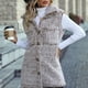 thumbnail image 5 of Chaleco De Lana De Peluche Mujer Otoño Invierno Cárdigan Cálido Al Aire Libre Sin Mangas Chaleco De Felpa Cárdigan Chaqueta Bolsillos S-XXL, 5 of 7