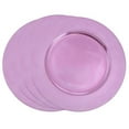 thumbnail image 1 of Saro Lifestyle Assiettes de Charge au Design Classique - Rose - Rond 13 Po - Ensemble de 4 - 100 % Plastique, 1 of 4