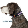 thumbnail image 6 of Buckle-Down Pet Collar, Dog Collar Plastic Buckle, Colorado Castle Rock Flag Blue White Red Yellows, 9.5 to 14.5 Inches 0.5 Inch Wide, 6 of 8