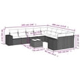 thumbnail image 2 of vidaXL Garden Sofa Set Black, 2 of 6