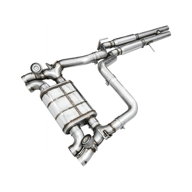 Fits 2021-2023 Jeep Wrangler JL AWE Tuning Exhaust System Kit 3025-41392 SwitchPath Cat-Back System; Stainless Steel; With Muffler; Dual Exhaust With Dual Exit; Rear Exit; With Quad BashGuards