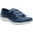 Blue Relaxed Vegan Leather, variant on Women's Alegria by PG Lite Dahlia Hook and Loop Sneaker Grey Relaxed Vegan Leather 40 M