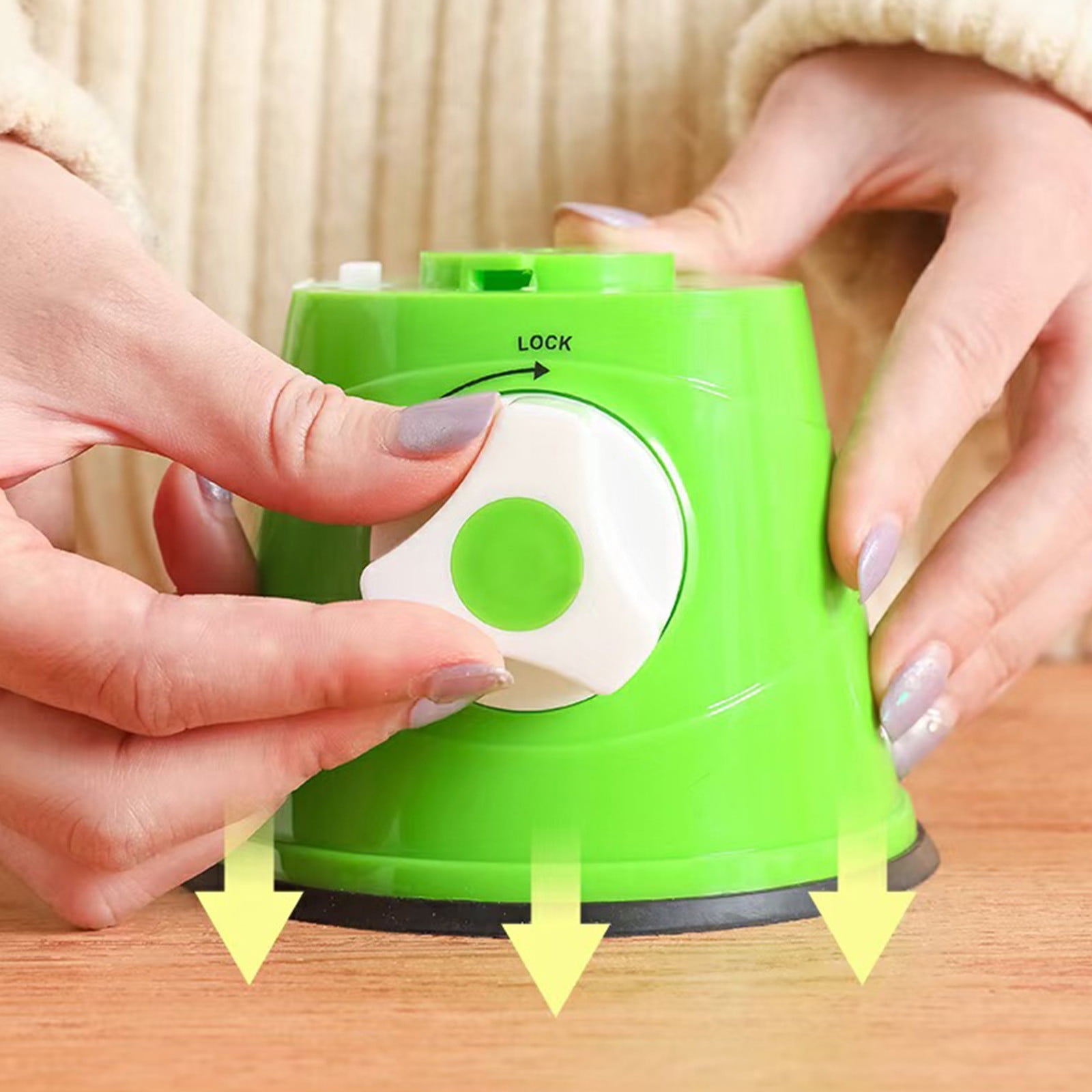 Manual Hand Crank Citrus Juicer, Multi-Function Cold Press Fruit Vegetable Juicer Machine, ABS Portable Hand Operated Squeezer for Lemon Orange Pomegranate Grape Watermelon,Green