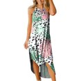 thumbnail image 1 of Maxi vestidos de verano para mujer, informal, con cuello cruzado, sin mangas, con abertura, vacaciones, playa, vestido largo Fridja  hjkh1907, 1 of 7