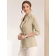 thumbnail image 3 of Chaqueta Tipo Cárdigan de Traje Formal con Mangas 3/4 y Solapa para Mujer Albaricoque S, 3 of 5