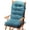 Light Blue, variant on Millsilo Rocking Chair Cushion 44" x 19" x 4", One-Piece Connected Back & Seat Chair Pad, Indoor Tufted High Back Cushion with Non-Slip Base, Secure Ties, Red
