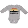 thumbnail image 3 of Inktastic Jackson Mississippi Skyline Retro Boys or Girls Long Sleeve Baby Bodysuit, 3 of 5