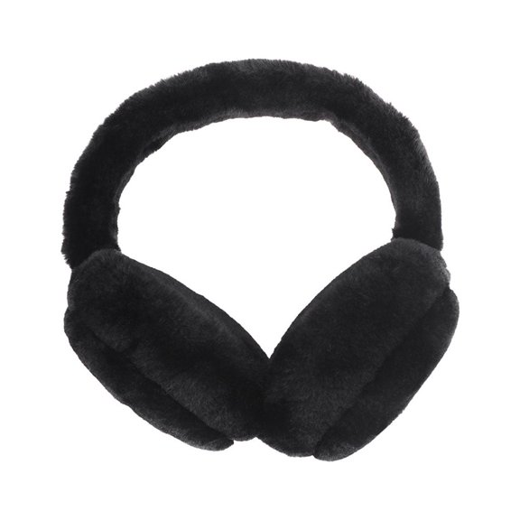 OUNONA Ear Warmer Winter Plush Ear Covers Headwear Outdoor Earmuffs Accessory for Women Girls Winter (Black)