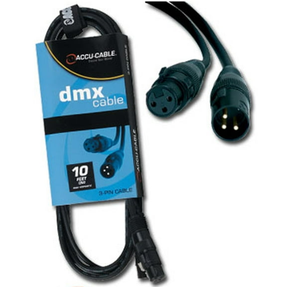 Accu-Cable 50-foot DMX Cable, 3-pin male to 3-pin female connection
