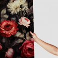 thumbnail image 3 of Fenyluxe Black Floral Shower Curtain Retro Flower Blossom White Red Rose Watercolor Peony Grey Leaf Boho Spring Plant Bathroom Decor Polyester Curtains Set with Hook 60x72, 3 of 7
