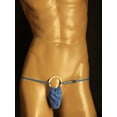thumbnail image 1 of Tanga de hombre con cintura fina en forma de O, conjunto JJ de plástico con círculos grandes, ropa interior sexy para hombre, pantalones de seda de hielo de alta elasticidad para hombre, 1 of 6