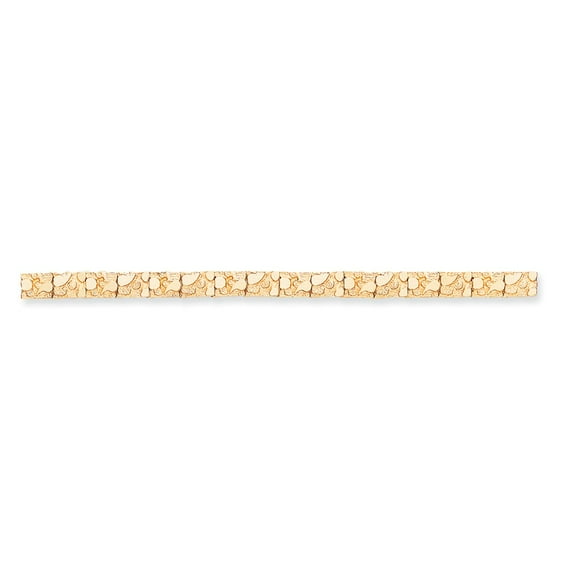 14k 7.00mm Nugget Bracelet in 14k Yellow Gold