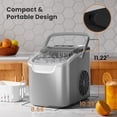 thumbnail image 5 of Moifoi Ice Maker Countertop , Portable Ice Machine 26.5lbs/24H, Ready in 6 Mins/9 Pcs with Self-Cleaning,Gray, 5 of 8