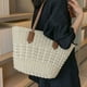thumbnail image 5 of Bolso de paja tipo hobo para mujer, bolso de hombro tejido, bolso de mano grande para playa, de verano, bolso de mano hecho a mano, 5 of 6